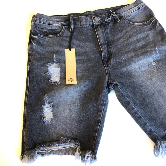 thrills denim shorts